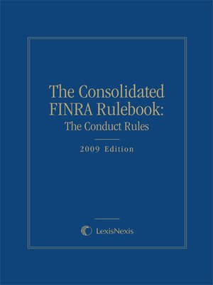 cover image of The FINRA Consolidated Rulebook